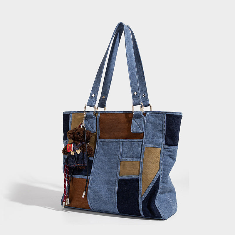 Cute Lightweight And Versatile Plaid Tote Bag