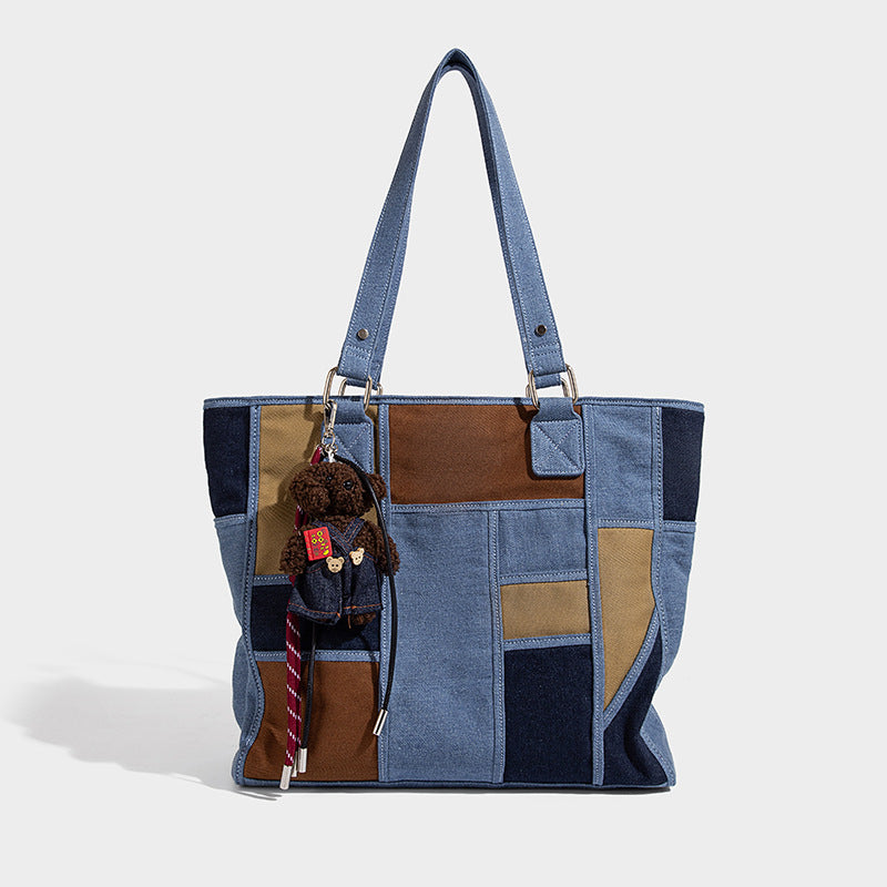 Cute Lightweight And Versatile Plaid Tote Bag