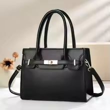 Ladies Casual PU Leather Handbag Fashionable Simple Crossbody Shoulder Bag Zipper Closure Leather Lining round Shape Handbag