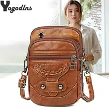 Multi-Functional Soft PU Leather Small Shoulder Bag For Women Vintage Crossbody Bag Cash Purse Cell phone Bag Handbag Purse